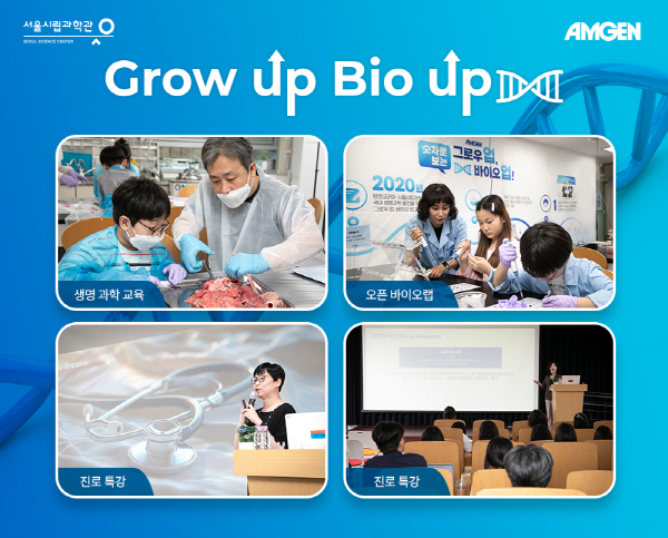 ▲ 암젠코리아와 서울시립과학관이 여름방학을 맞아 진행한 아동ㆍ청소년 과학 교육 프로그램 ‘그로우 업, 바이오 업(Grow up, Bio up) 시즌 4’가 1022명이 참여한 가운데 지난 11일 성황리에 마무리됐다.