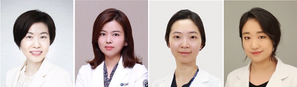 ▲ (왼쪽부터) 김지현 교수, 김민지 교수, 김지원 교수, 정민영 교수.