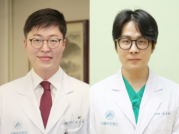 ▲ 윤재광 교수(왼쪽)와 김인하 전문의.