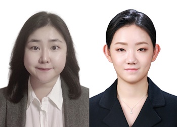 ▲ 김민아 교수(왼쪽)와 최유진 전공의.