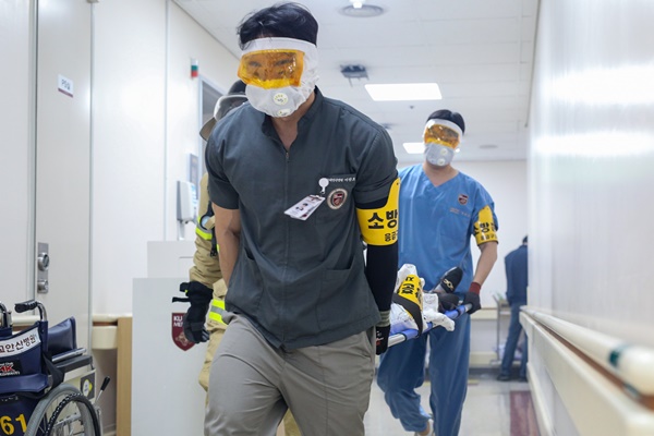 ▲ 고려대 안산병원은 15일 안산소방서와 2024년도 민관 합동소방훈련을 실시했다.
