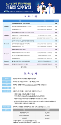 ▲ 2024년 고려대 구로병원 개원의 연수강좌 포스터.