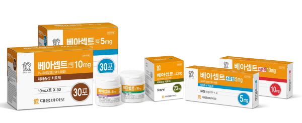 ▲ 대웅바이오는 알츠하이머형 치매증상 치료제 ‘베아셉트(성분명: 도네페질염산염)’가 세브란스병원 약사위원회(Drug Committee, DC)를 통과했다고 4일 밝혔다.