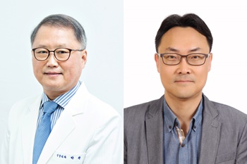 ▲ 박관 교수(왼쪽)와 박상구 임상병리사.