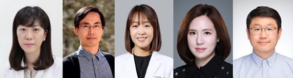 ▲ (왼쪽부터) 남가은 교수, 박용문 교수, 박계영 교수, 허연 교수, 한경도 교수.