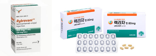 ▲ 미국임상종양학회(ASCO)가 4기 비소세포폐암 진료 지침을 개정, 유한양행의 3세대 EGFR-TKI 렉라자(성분명 레이저티닙)와 존슨앤드존슨의 EGFR-MET 이중항체 리브리반트(성분명 아미반타맙) 병용요법의 입지가 확대될 것으로 보인다.