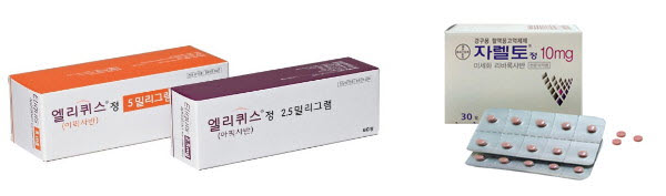 ▲ 자렐토와 엘리퀴스 등 직접작용 경구용 항응고제(Direct Oral Anti-Coagulant, DOAC)가 종양 제거 수술을 받은 암환자의 수술 후 정맥혈전색전증 예방에 유용하다는 연구 결과가 보고됐다.