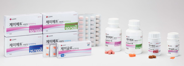 ▲ LG화학의 제2형 당뇨병 치료 신약 ‘제미글로’ 제품군의 역대 누적 판매액이 1조원을 돌파했다.