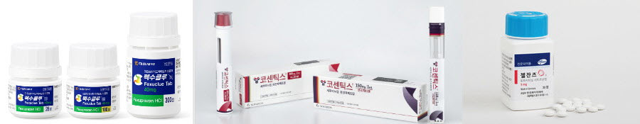 ▲ 자가면역질환 치료제 젤잔즈와 코센틱스, 위식도역류질환 치료제 펙수클루의 급여 범위가 확대된다.