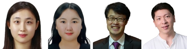 ▲ (왼쪽부터) 김민아 박사과정, 김지영 팀장, 정용균 대표, 최낙원 교수.