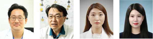 ▲ (왼쪽부터) 박형석 교수, 김남국 교수, 이지아 교수, 함성원 교수
