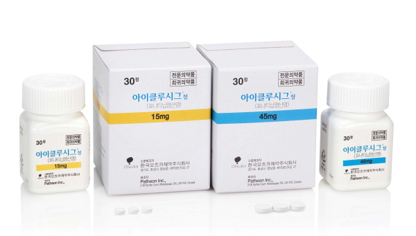 ▲ 한국오츠카제약은 자사의 필라델피아 염색체 양성 백혈병 치료제인 ‘아이클루시그정’(성분명: 포나티닙)이 14일부터 새로 진단된 필라델피아 염색체 양성 급성림프구성 백혈병(Ph+ ALL) 성인 환자 치료에서 화학요법과의 병용요법으로 사용할 수 있도록 적응증이 확대됐다고 밝혔다.