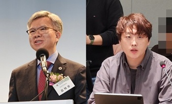 ▲ 김택우 회장(왼쪽)과 박단 위원장.