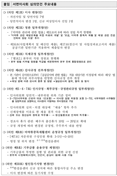 ▲ 마퇴본부는 23일, 온라인을 통해 서면 이사회 안건들을 설명하겠다고 예고했다.