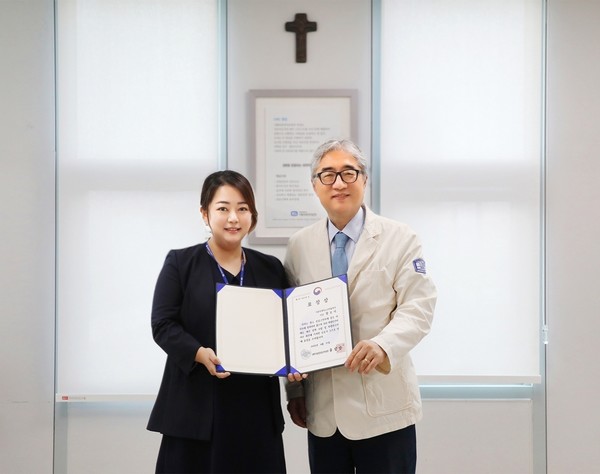 ▲ 황보미 팀장이 과기부 장관 표창을 수상했다.