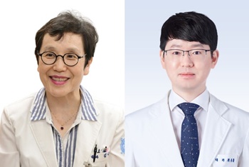 ▲ 김나영 교수(왼쪽)와 최용훈 교수.