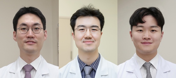 ▲ (왼쪽부터) 조형우 교수, 윤덕현 교수, 형재원 교수.
