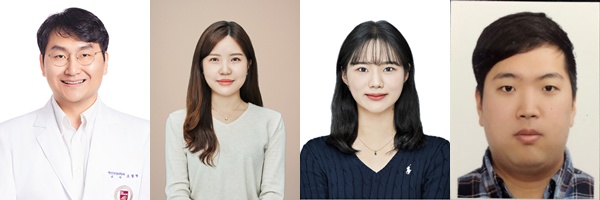 ▲ (왼쪽부터) 조철현 교수, 정진경 학생, 전윤서 학생, 김형주 석박사통합과정생.