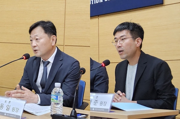 ▲ 신동일 원장(왼쪽)과 정형준 원장.