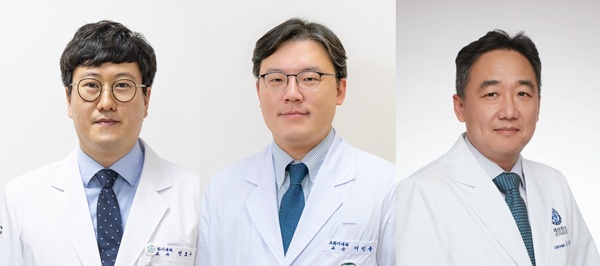 ▲ (왼쪽부터) 전호수 교수, 이민종 교수, 김승업 교수.