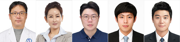 ▲ (왼쪽부터) 우현구 교수, 신현정 교수, 박성홍 박사후연구원, 김주현 연구원, 이동기 연구원