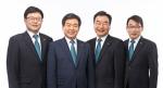 (왼쪽부터)김영만 부회장 후보, 김철수 회장 후보, 안민호·김종훈 부회장 후보.