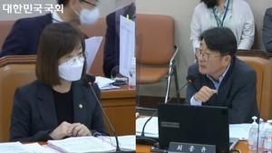 ▲ 더불어민주당 최종윤 의원(오른쪽)이 코로나19 백신피해 국가책임제와 관련 강도 높게 비판했다.