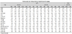 의약품 제조업의 경기 전망이 개선되지 않고 있다.