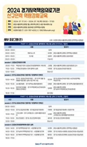 ▲ 2024 경기지역책임의료기관 신규인력 역량강화교육 포스터.