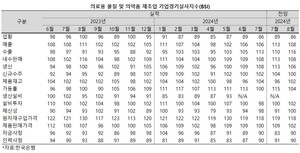 한국은행이 의약품 제조업의 경기 전망에 대해 부정적인 시선을 유지했다.