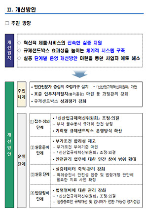 ▲ 정부가 규제샌드박스 운영 개선안을 발표했다