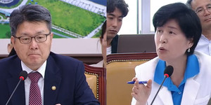 ▲ 민주당 백혜련 의원(오른쪽)의 질의에 교육부 오석환 차관이 답변한 내용으로 교육부와 국회의 진실공방이 진행됐다.