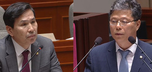 ▲ 국방부 김선호 차관(왼쪽)이 서영석 의원(오른쪽)의 질문에 답변했다.