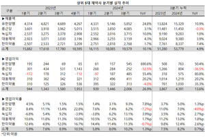 의료 대란 속에서도 상위 5대 제약사들이 평균 두 자릿수의 매출 성장률과 영업이익률을 달성했다.