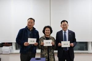 대한약사회장 후보 기호 추첨 결과 기호 1번에는 최광훈 후보, 2번에는 권영희 후보, 3번에는 박영달 후보가 됐다.