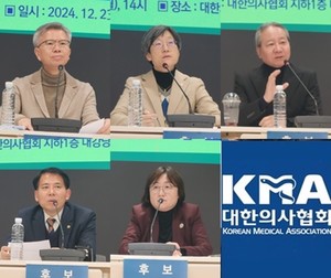 ▲ (왼쪽 위부터 시계방향으로) 김택우 후보, 강희경 후보, 주수호 후보, 최안나 후보, 이동욱 후보.