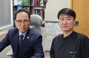 최정섭 회장(왼쪽)과 김민관 간사.
