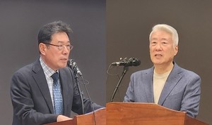 ▲ 김교웅 의장(왼쪽)과 임인석 감사.