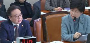더불어민주당 백혜련 의원(오른쪽)은 조규홍 장관이 비상계엄 당시 국무회의에서 윤석열 대통령으로부터 별도 지시를 받았을 수 있다고 주장했다.