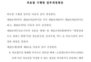 ▲ 복지부는 28일, 의료법 시행령 일부 개정안을 입법 예고했다.