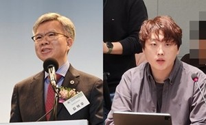 김택우 회장(왼쪽)과 박단 위원장.