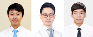 ▲ (왼쪽부터) 원홍희 교수, 명우재 교수, 정진영 임상강사.