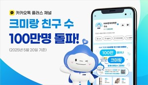 KMI한국의학연구소의 카카오톡 플러스친구 공식 채널인 크미랑의 친구 수가 지난 5월 20일 100만 명을 돌파했다.