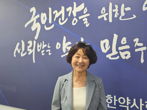 ▲ 이은경 부회장은 약사회가 재난 현장을 찾아 했던 봉사 활동 들을 설명했다.