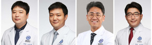 ▲ (왼쪽부터) 노지웅 교수, 이오현 교수, 김용철 교수, 조덕규 교수
