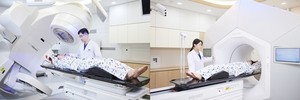 ▲ 방사선암치료기 트루빔(왼쪽)과 헬시온.
