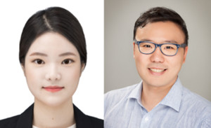 ▲ 이지윤 석박통합과정생(왼쪽)과 사경하 교수.