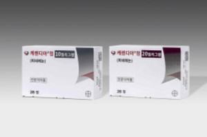 ▲ 바이엘의 케렌디아는 좌심실 박출률 40% 이상 심부전 환자를 대상으로 심혈관계 이점을 입증한 최초의 미네랄코르티코이드 수용체 길항제다.