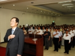 김명현 신임 식약청장이 선서를 하고 있다.

