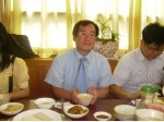 김명현 식약청장이 기자들과 간담회를 하고 있다.